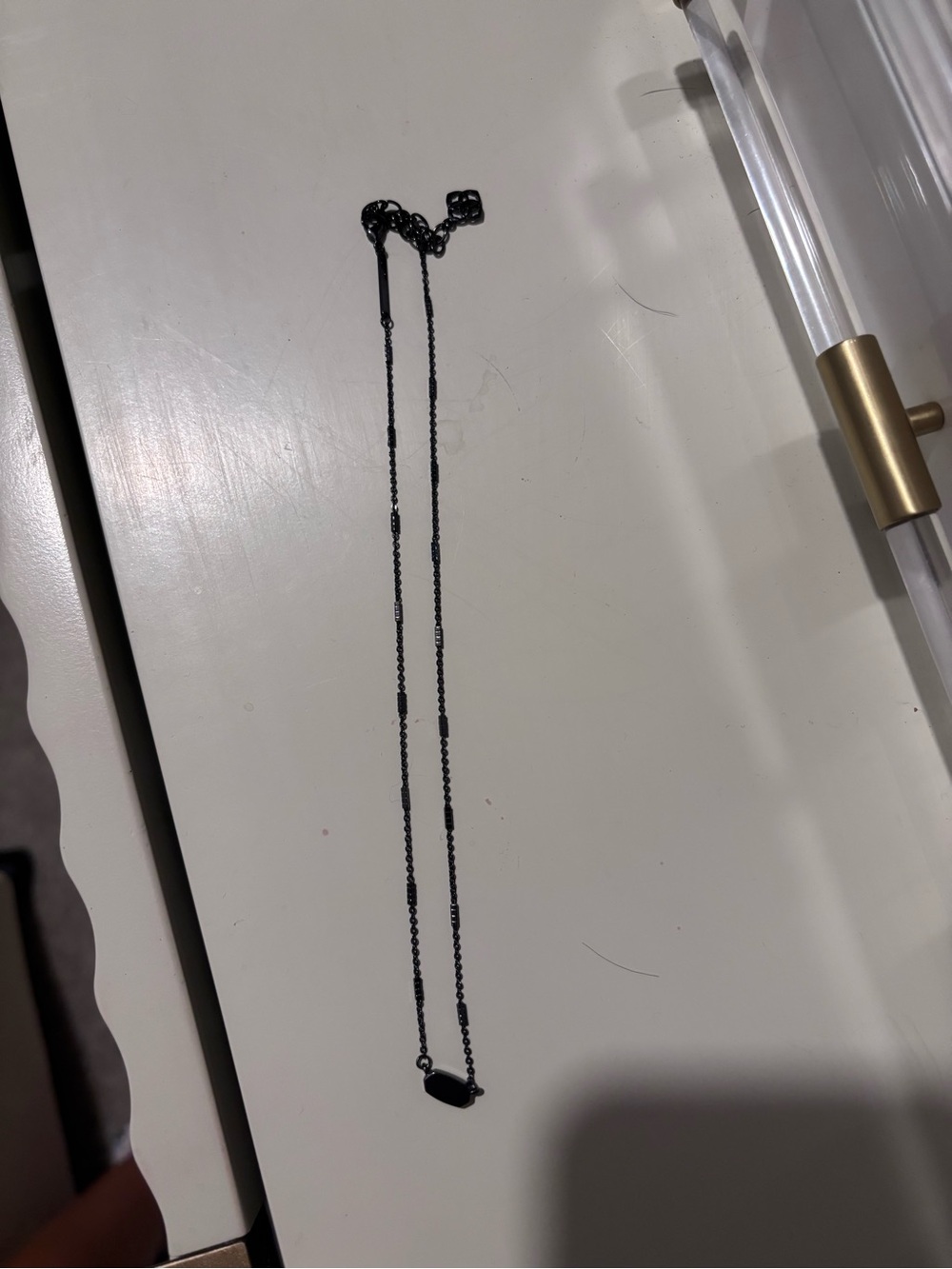Kendra Scott Mini Elisa Gunmetal Necklace